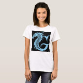 Dragon Styled Letter G, Dragon Alphabet, Monogram Tシャツ (正面フル)