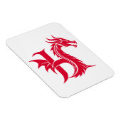 Dragon Styled Letter H, Dragon Alphabet, Monogram マグネット (右側)
