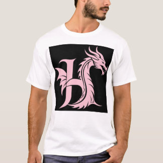 Dragon Styled Letter H, Dragon Alphabet, Monogram Tシャツ