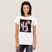 Dragon Styled Letter H, Dragon Alphabet, Monogram Tシャツ (正面フル)