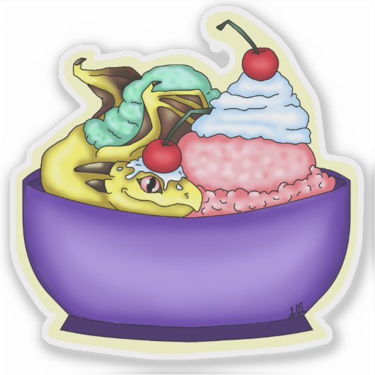 Dragon Sundae Sticker シール (正面)