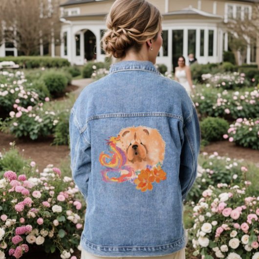 DRAGON-TALEZ CHOWアート背面 デニムジャケット