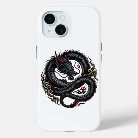 Dragon Tattoo Phone Case | Japanese Style Dragon  Case-Mate iPhoneケース (裏面)