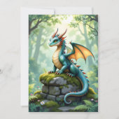 Dragon Themed Boy's Birthday Party 招待状 (正面)