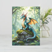 Dragon Themed Boy's Birthday Party 招待状 (スタンド正面)