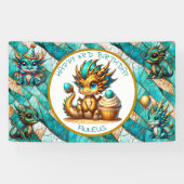 Dragon Themed Personalized Happy Birthday 横断幕 (横)