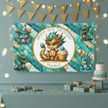 Dragon Themed Personalized Happy Birthday