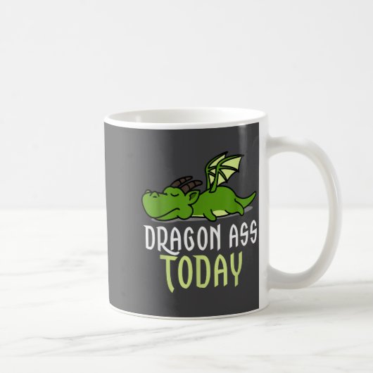 Dragon Today _ Dragging _ Lazy _ Funny Novelty _ G コーヒーマグカップ (右)