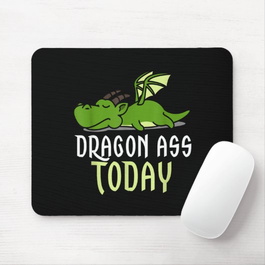 Dragon Today _ Dragging _ Lazy _ Funny Novelty _ G マウスパッド (マウス)