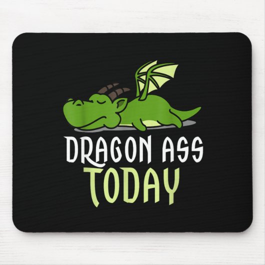 Dragon Today _ Dragging _ Lazy _ Funny Novelty _ G マウスパッド (正面)