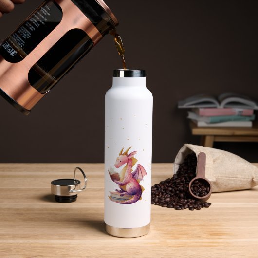 Dragon & Tree Water Bottle (Personalized) ウォーターボトル (コーヒー (回転後))