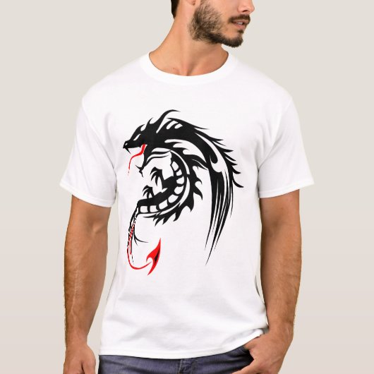 dragon_tribal_tatouage_forme_2004_oooooooooooo_y tシャツ (正面)