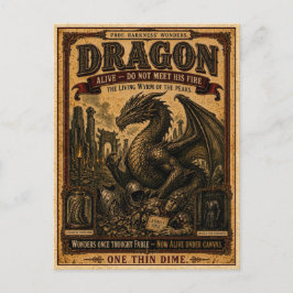 Dragon, Vintage Circus Monster ポストカード