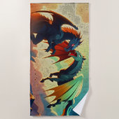 Dragon vs Pegasus  ビーチタオル (正面)