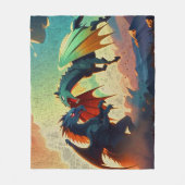 Dragon vs Pegasus  フリースブランケット (正面)