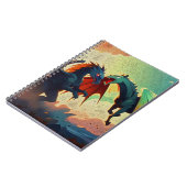 Dragon vs Pegasus - Fantasy Art ノートブック (左側)