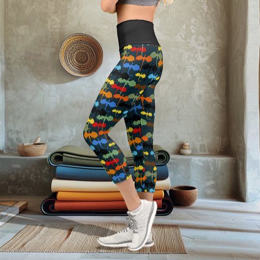  Dragon Wing Blue Flight Fantasy カプリレギンス