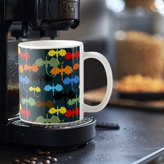  Dragon Wing Blue Flight Fantasy コーヒーマグカップ