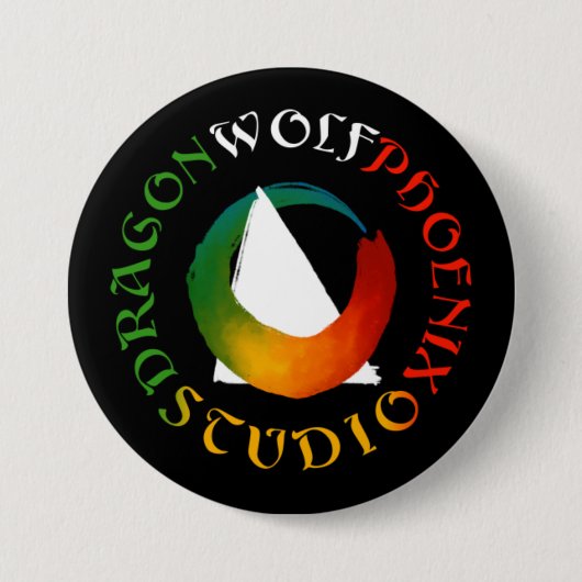 Dragon Wolf Phoenix Studio Button 缶バッジ (正面)