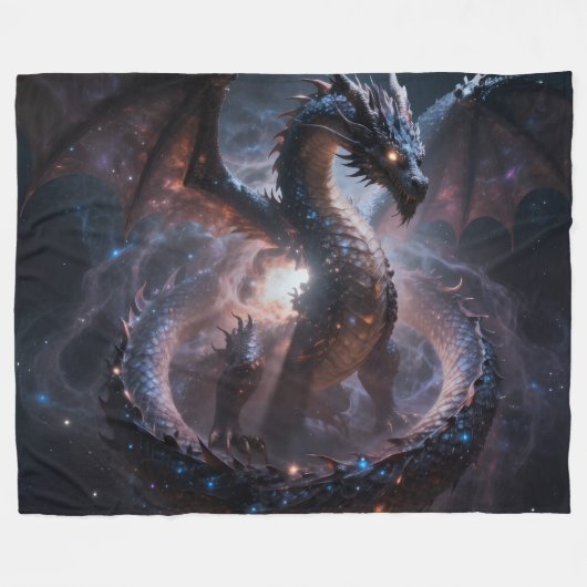 Dragon World – The Realm of Fire and Magic フリースブランケット (正面(横))