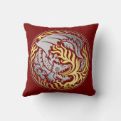 Dragoncircle – 赤の金ゴールド火付きクロム クッション (裏面)