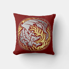 Dragoncircle – 赤の金ゴールド火付きクロム クッション