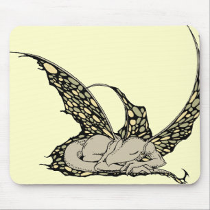Dragonette睡眠の(黄色い)マウスパッド マウスパッド
