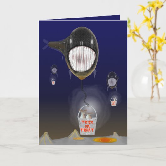 Dragonfishハロウィン カード (黄色い花)