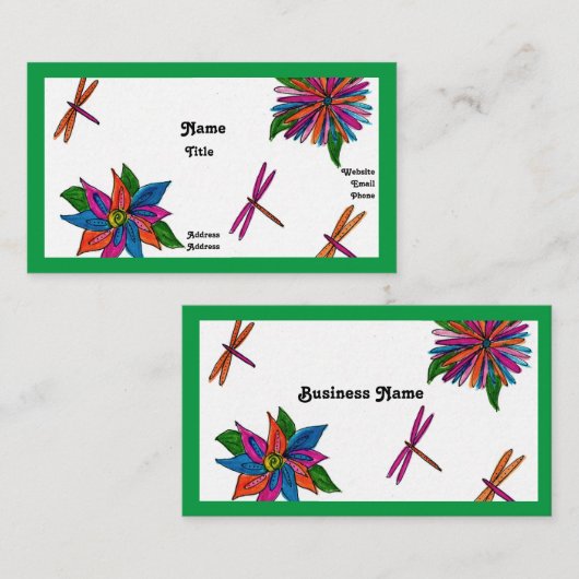 Dragonflies名刺 名刺 (正面/裏面)