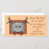 Dragonflies結婚式の日付の写真カードを保存 セーブザデート (正面/裏面)