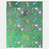 Dragonflies フリースブランケット (正面)