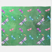 Dragonflies フリースブランケット (正面(横))