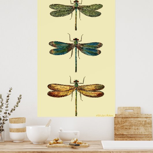 Dragonflies ポスター (キッチン)