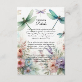 Dragonflies and Pastel Florals Enclosure Card エンクロージャーカード