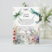 Dragonflies and Pastel Florals Enclosure Card エンクロージャーカード (スタンド正面)