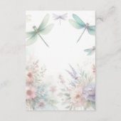 Dragonflies and Pastel Florals Enclosure Card エンクロージャーカード (裏面)