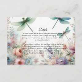 Dragonflies and Pastel Florals Enclosure Card エンクロージャーカード