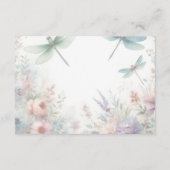 Dragonflies and Pastel Florals Enclosure Card エンクロージャーカード (裏面)