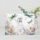 Dragonflies and Pastel Florals Save the Date セーブザデート (スタンド正面)
