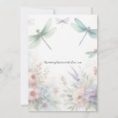 Dragonflies and Pastel Florals Wedding 招待状 (裏面)