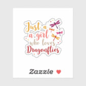 Dragonflies Animals Women Gift Idea Dragonfly (1) シール (シート)