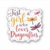 Dragonflies Animals Women Gift Idea Dragonfly (4) シール (正面)