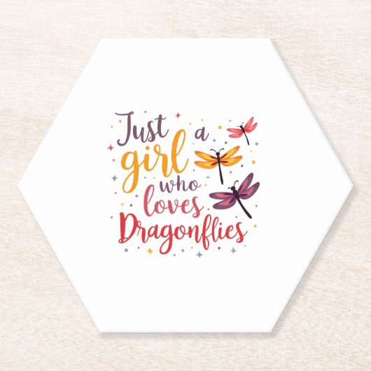 Dragonflies Animals Women Gift Idea Dragonfly (4) ペーパーコースター (正面)