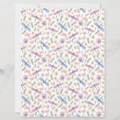 Dragonflies & Butterflies Scrapbook Paper (裏面)