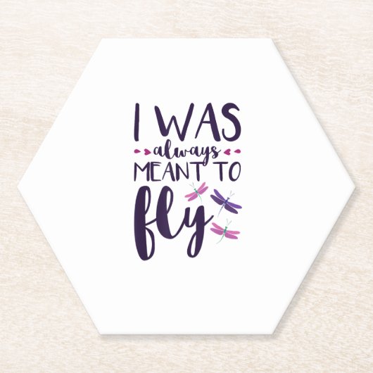 Dragonflies I Was Always Meant To Fly Dragonfly Lo ペーパーコースター (正面)