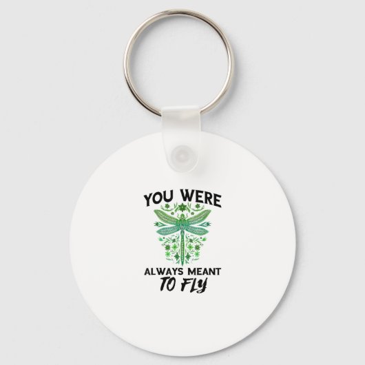 Dragonflies Nature Insect Always Meant To Fly Drag キーホルダー (正面)