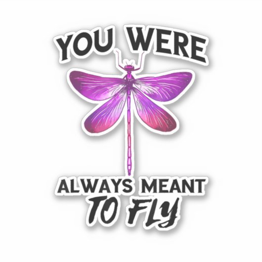 Dragonflies Nature Insect Always Meant To Fly Drag シール (正面)