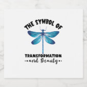 Dragonflies Transformation Beauty Nature Insect Dr スパークリングワインラベル (シングルラベル)