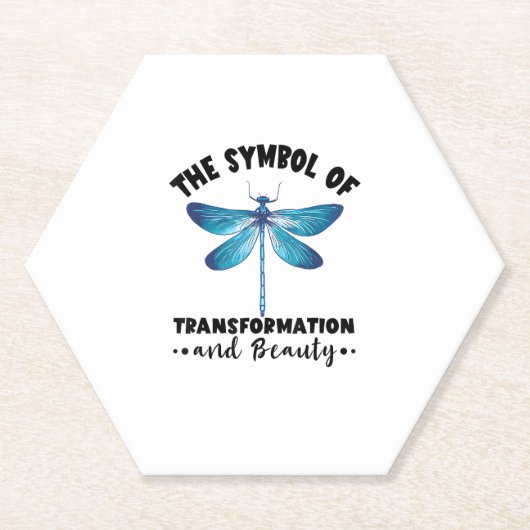 Dragonflies Transformation Beauty Nature Insect Dr ペーパーコースター (正面)