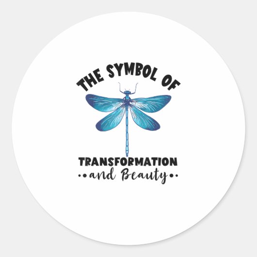 Dragonflies Transformation Beauty Nature Insect Dr ラウンドシール (正面)